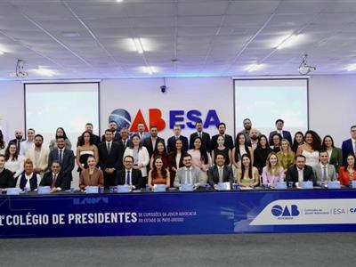 Notícia destaque: OAB-MT realiza I Colégio de Presidentes de Comissões da Jovem Advocacia e fortalece ações para quem está iniciando a carreira